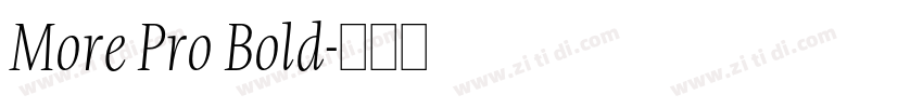More Pro Bold字体转换